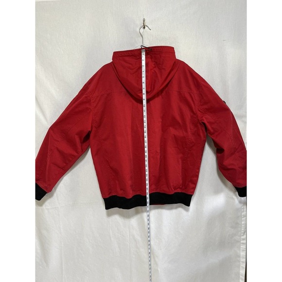Basic Code Mens Jacket Red Size 2XL Full Zip Patches Hoodie 100% Cotton - Picture 13 of 14